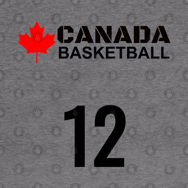 Canada Basketball Number 12 Design Gift Idea by werdanepo